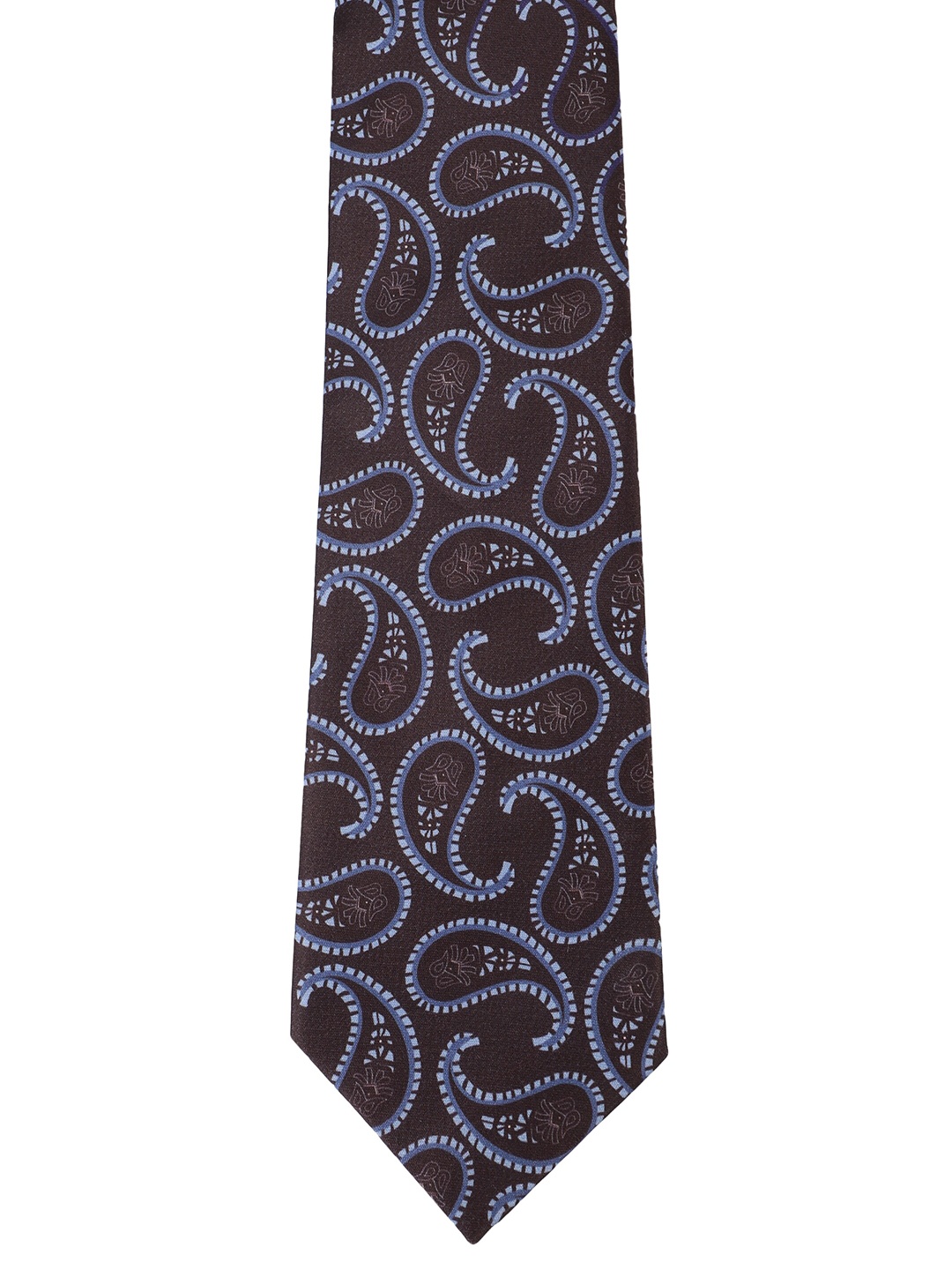 

Alvaro Castagnino Men Brown & Blue Printed Skinny Tie