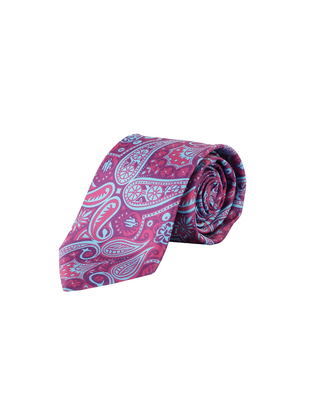 

Alvaro Castagnino Men Purple & Blue Printed Skinny Tie