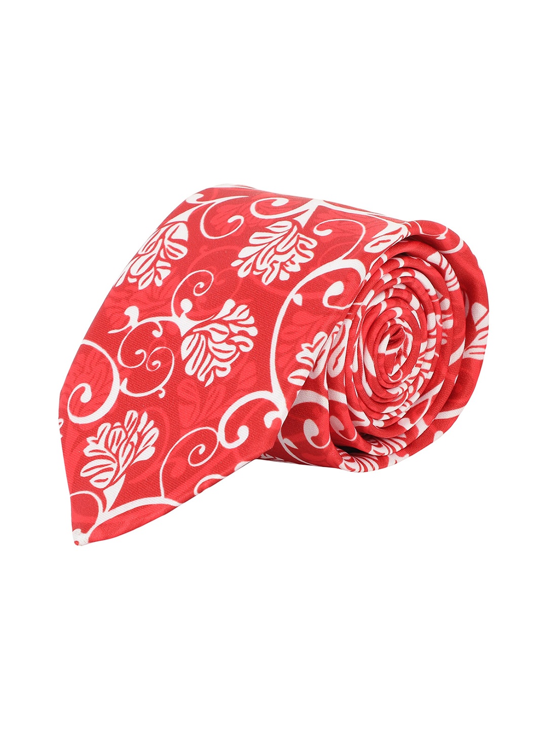 

Alvaro Castagnino Men Red & White Printed Skinny Tie