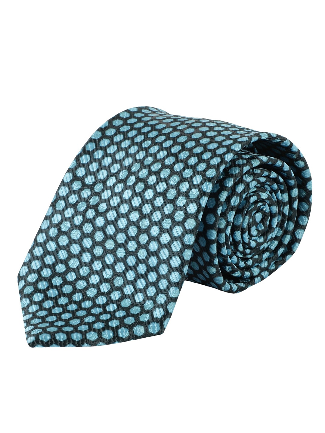 

Alvaro Castagnino Men Turquoise Blue Printed Skinny Tie