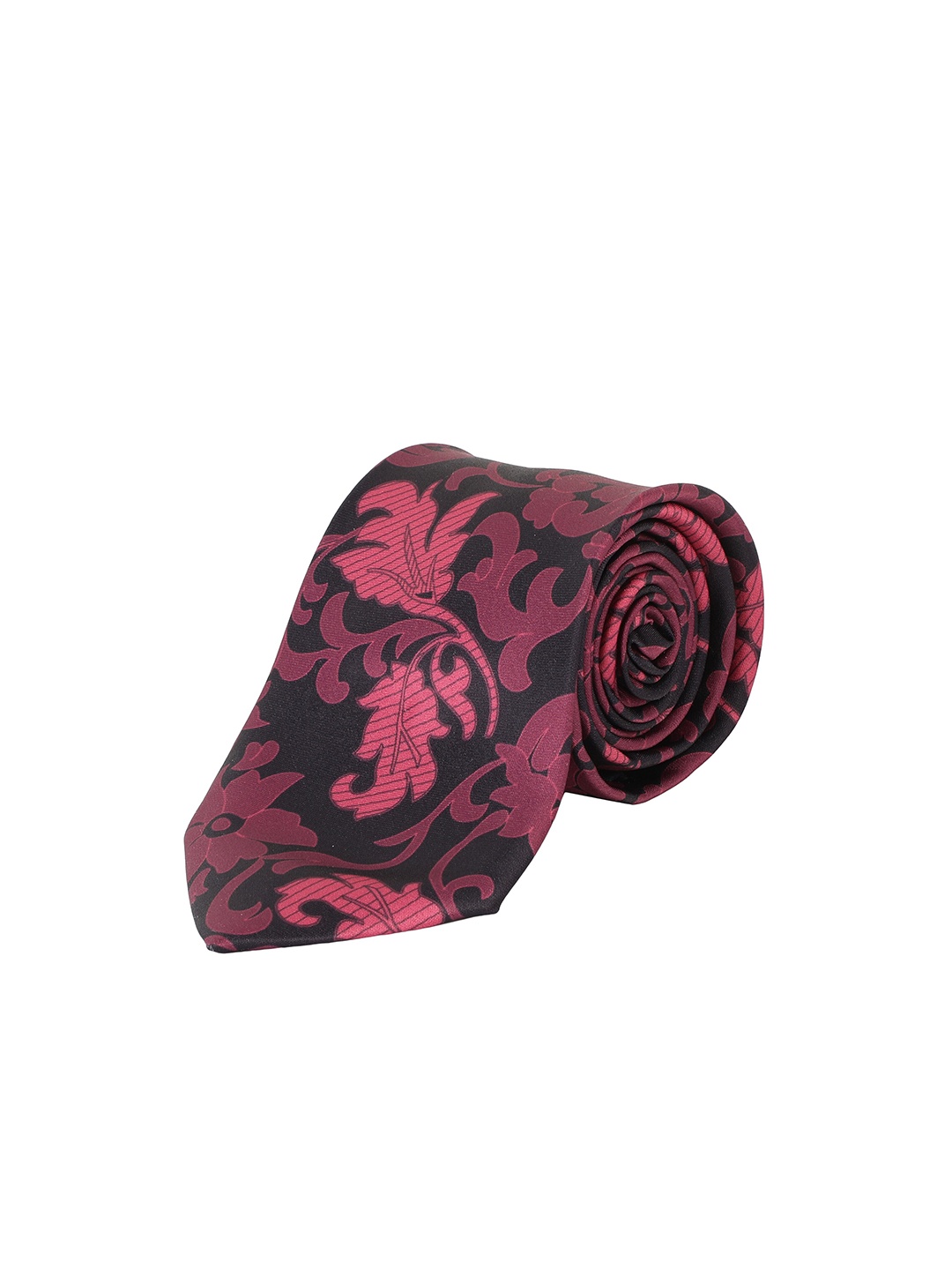 

Alvaro Castagnino Men Black & Burgundy Digital Printed Broad Tie