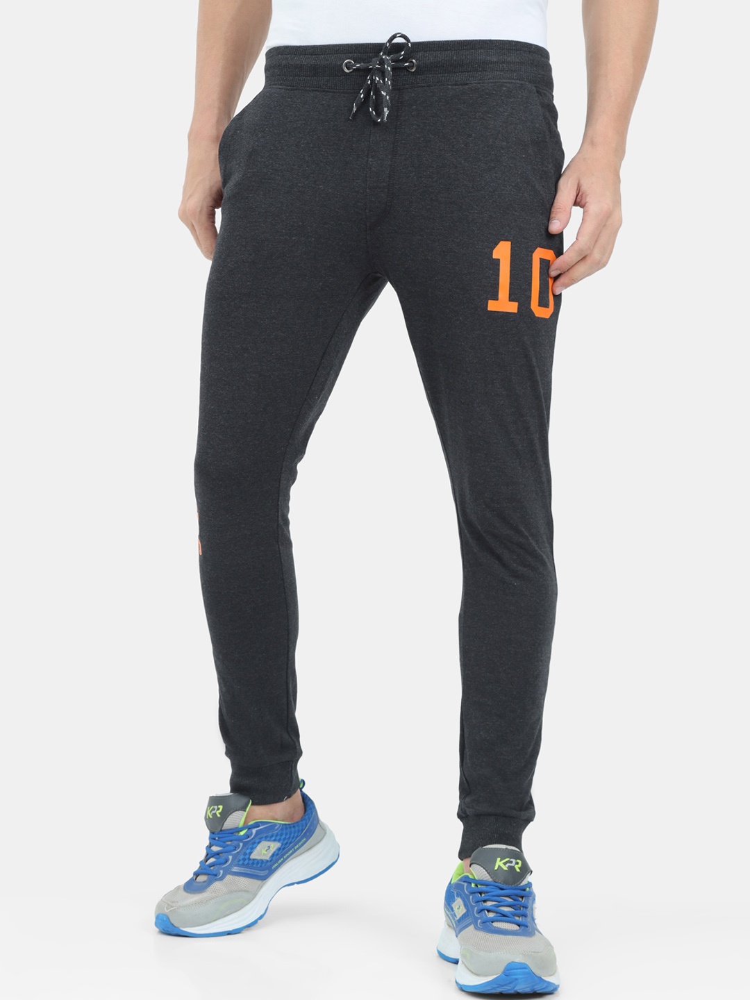 

ARDEUR Men Charcoal Grey Cotton Joggers