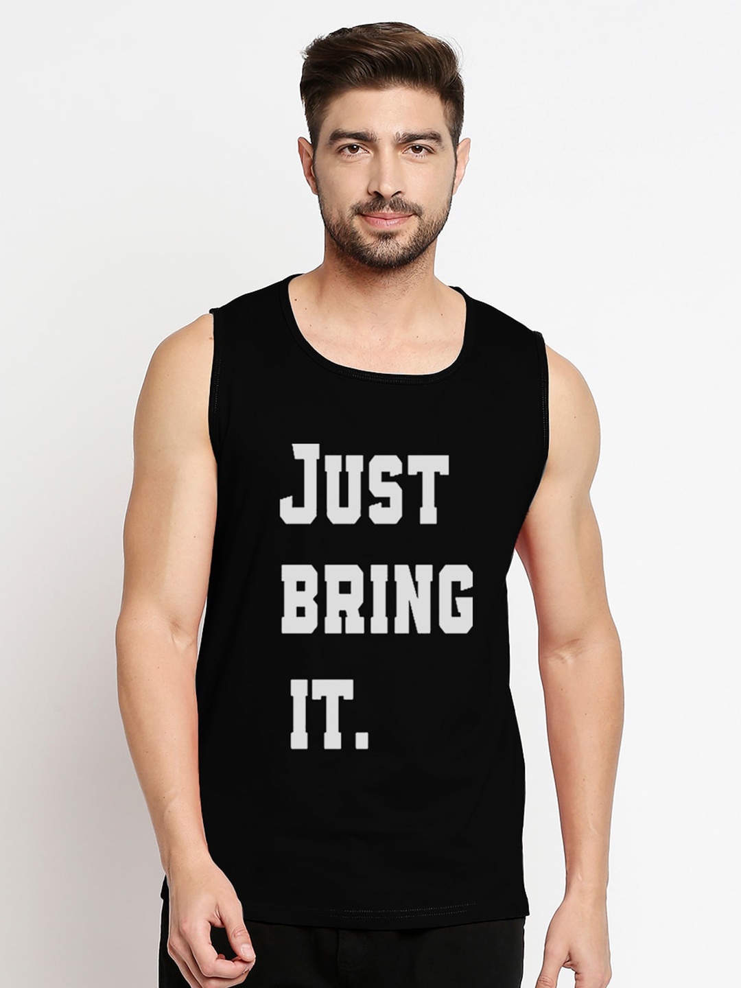 

Blacksmith Men Black Typography Printed Cotton T-shirt