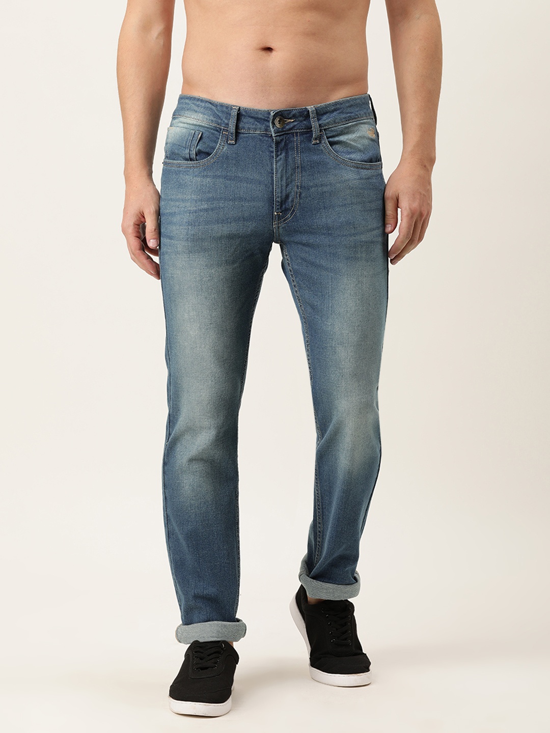 

Flying Machine Men Blue Michael Slim Tapered Fit Light Fade Stretchable Jeans