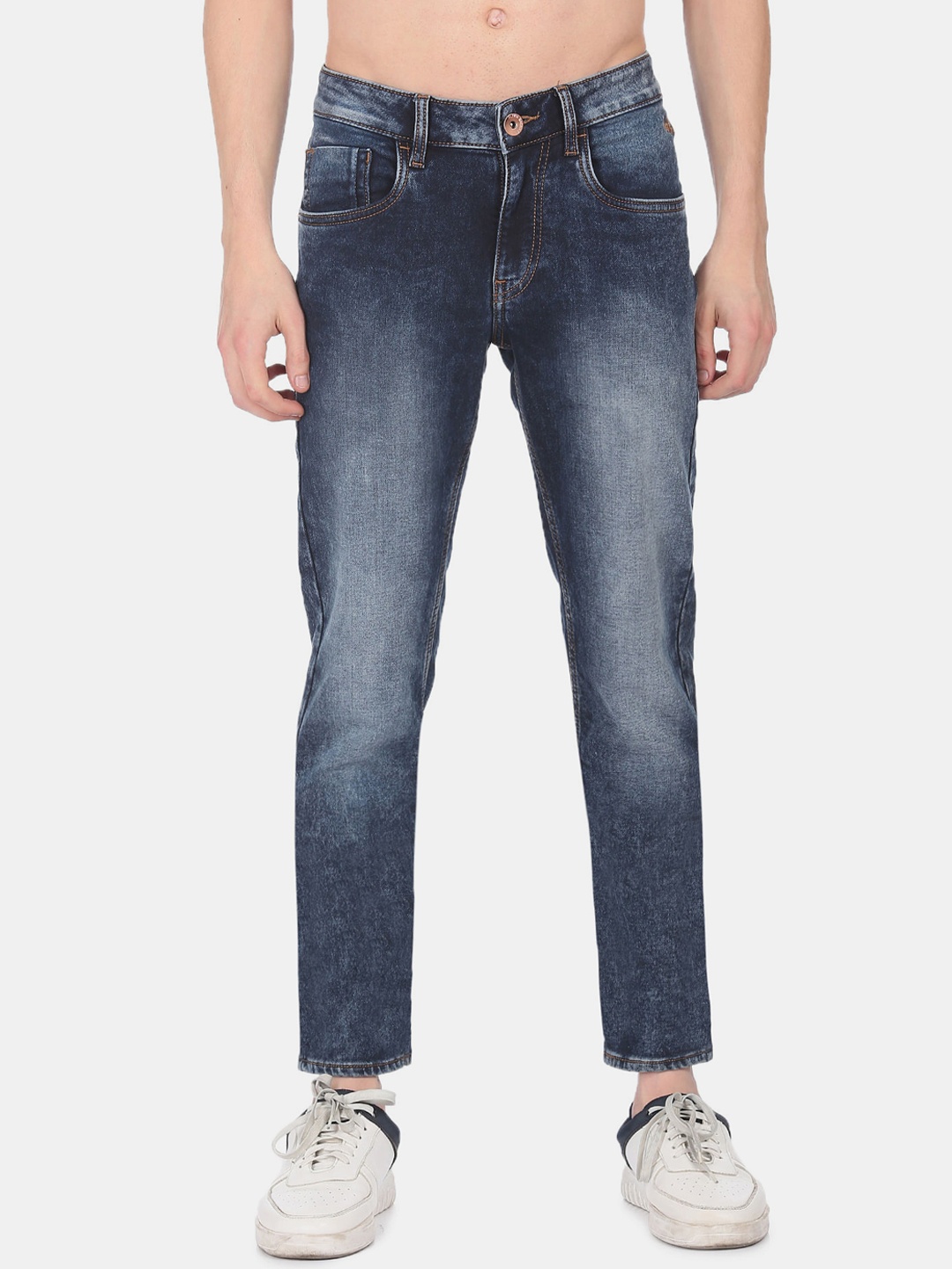 

Flying Machine Men Blue Jackson Skinny Fit Low-Rise Light Fade Stretchable Jeans
