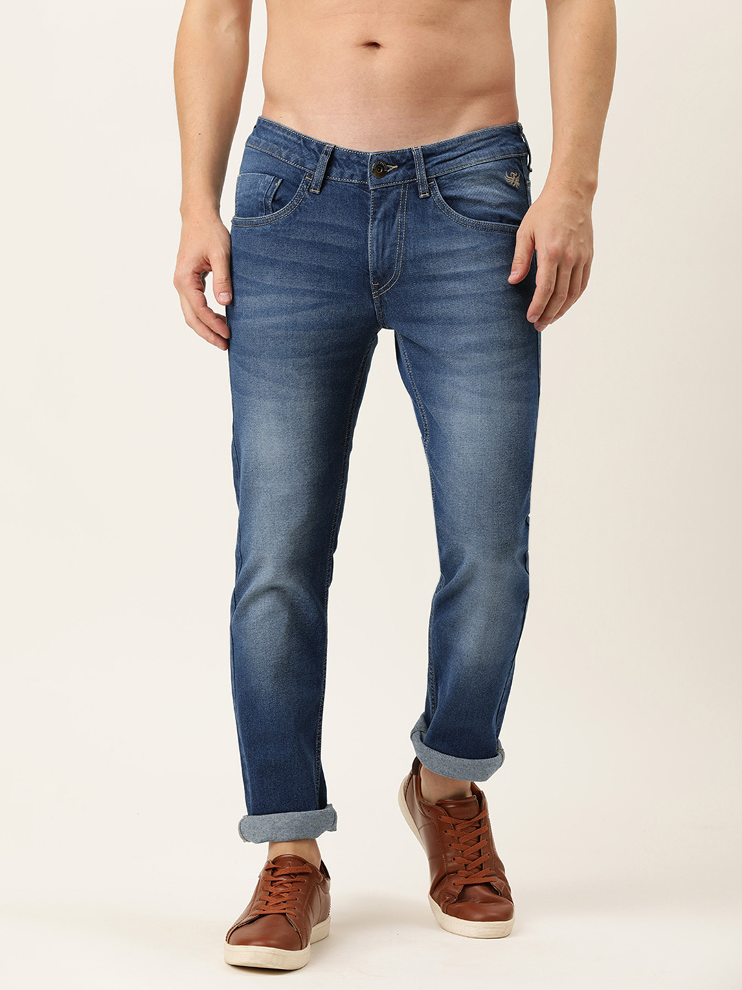 

Flying Machine Men Blue Jackson Skinny Fit Low-Rise Light Fade Stretchable Jeans