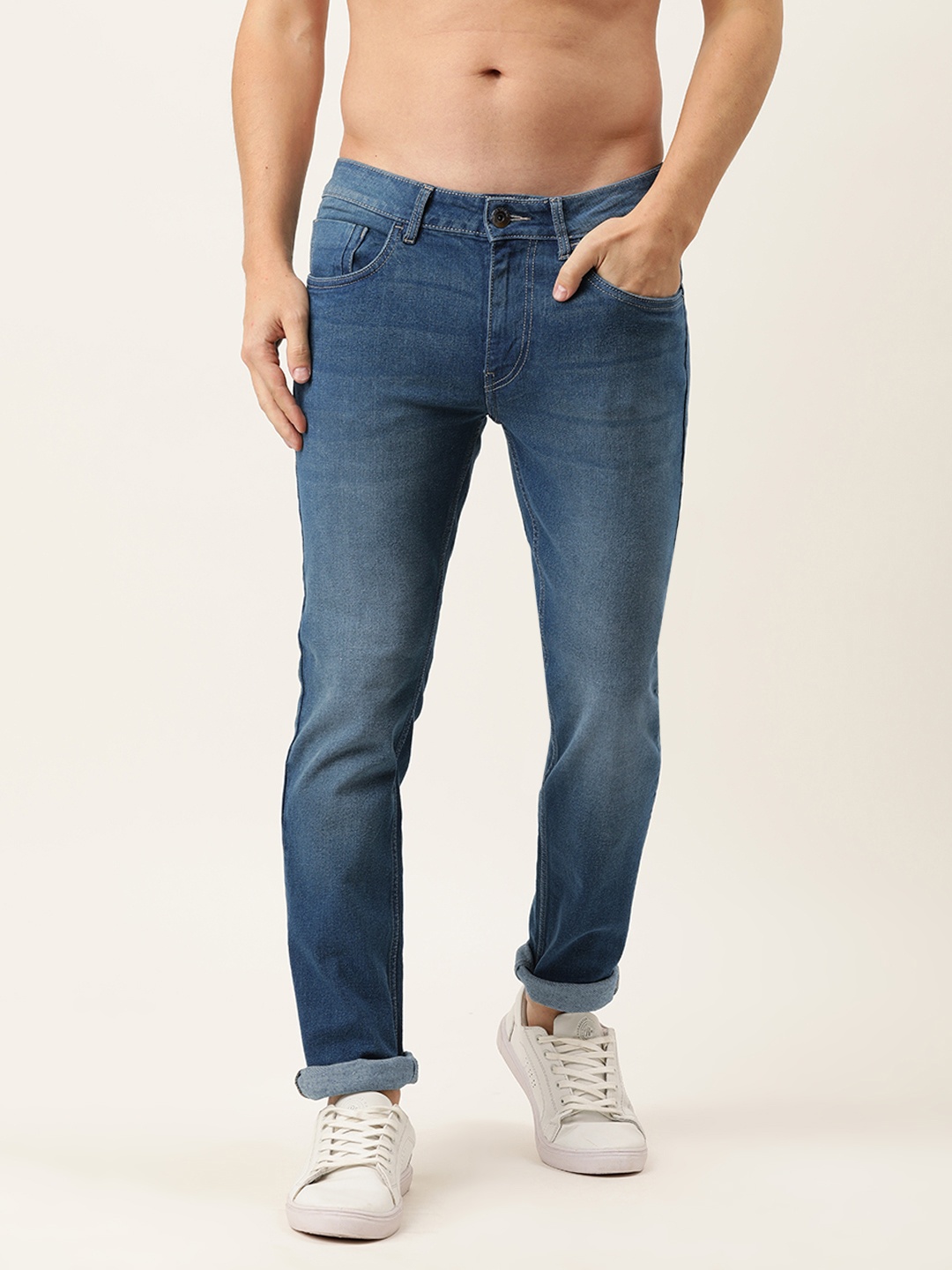 

Flying Machine Men Blue Michael Slim Fit Mid-Rise Light Fade Stretchable Jeans