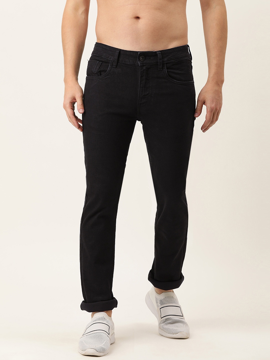 

Flying Machine Men Black Slim Tapered Michael Fit Stretchable Jeans