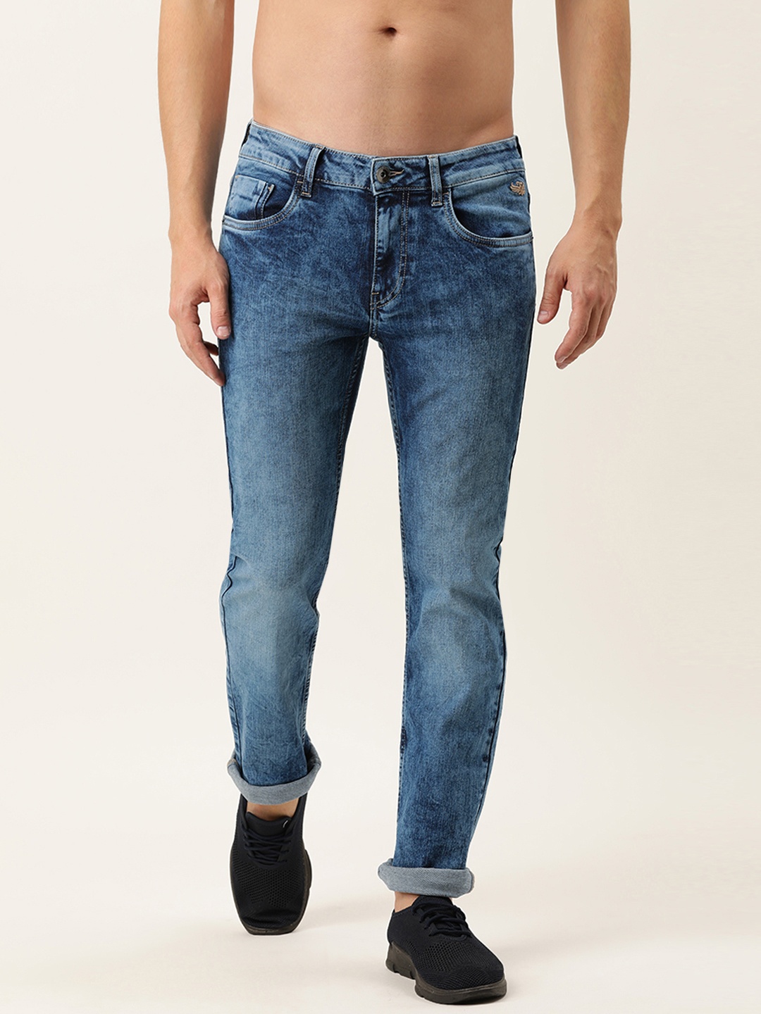 

Flying Machine Men Blue Micheal Slim Tapered Fit Light Fade Stretchable Jeans