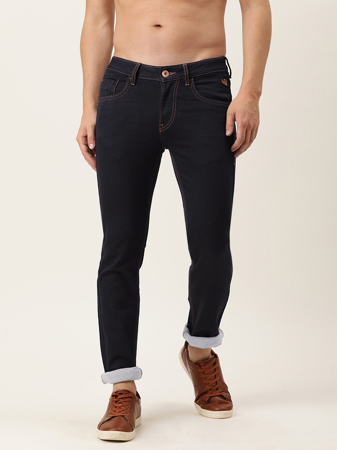 

Flying Machine Men Navy Blue Jackson Skinny Fit Low-Rise Stretchable Jeans