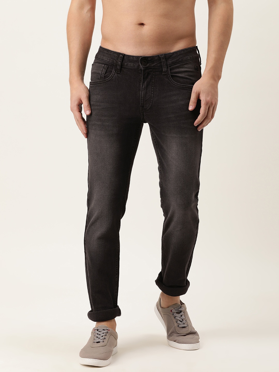

Flying Machine Men Black Jackson Skinny Fit Low-Rise Light Fade Stretchable Jeans