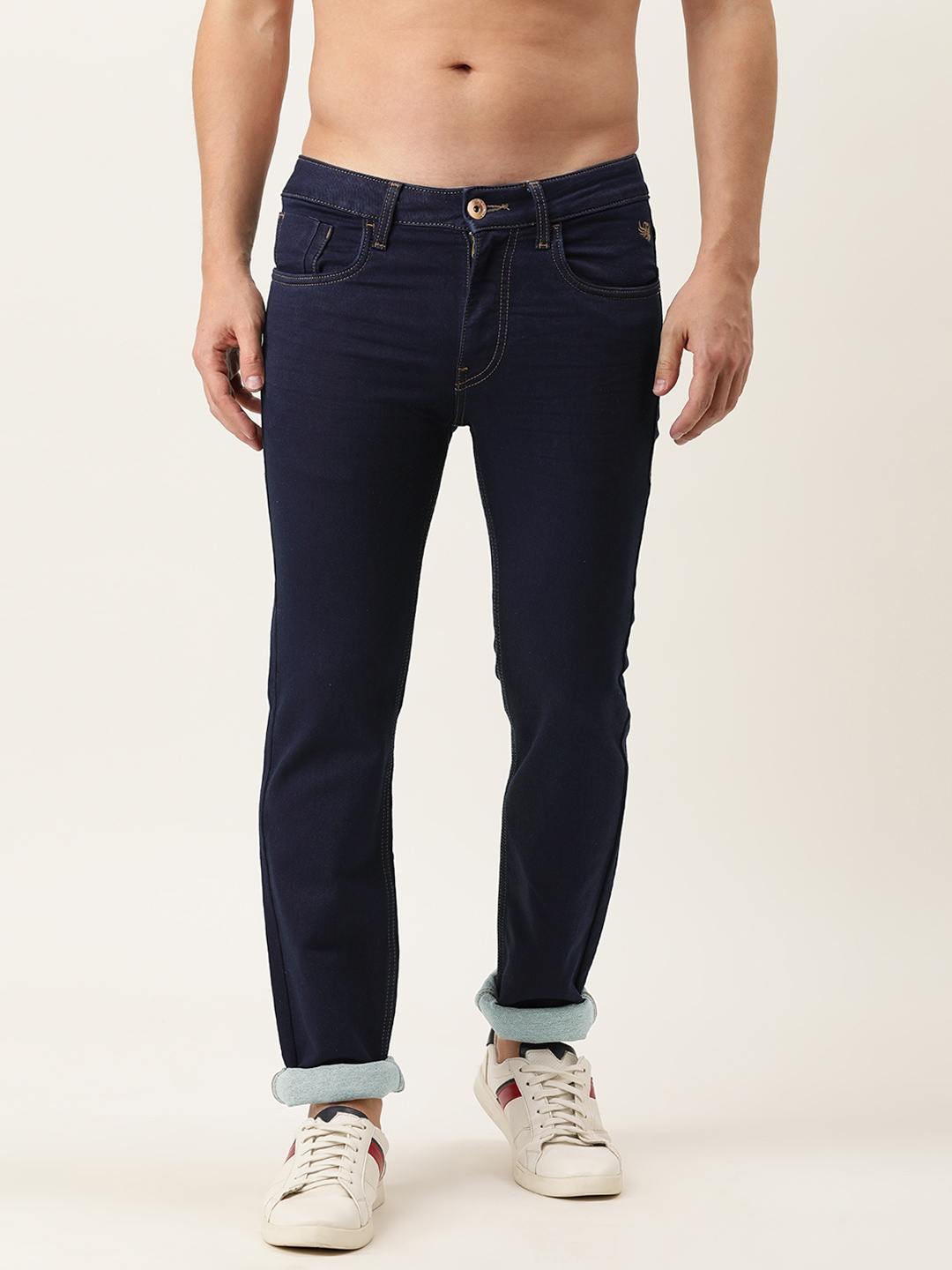 

Flying Machine Men Navy Blue Micheal Slim Fit Stretchable Jeans