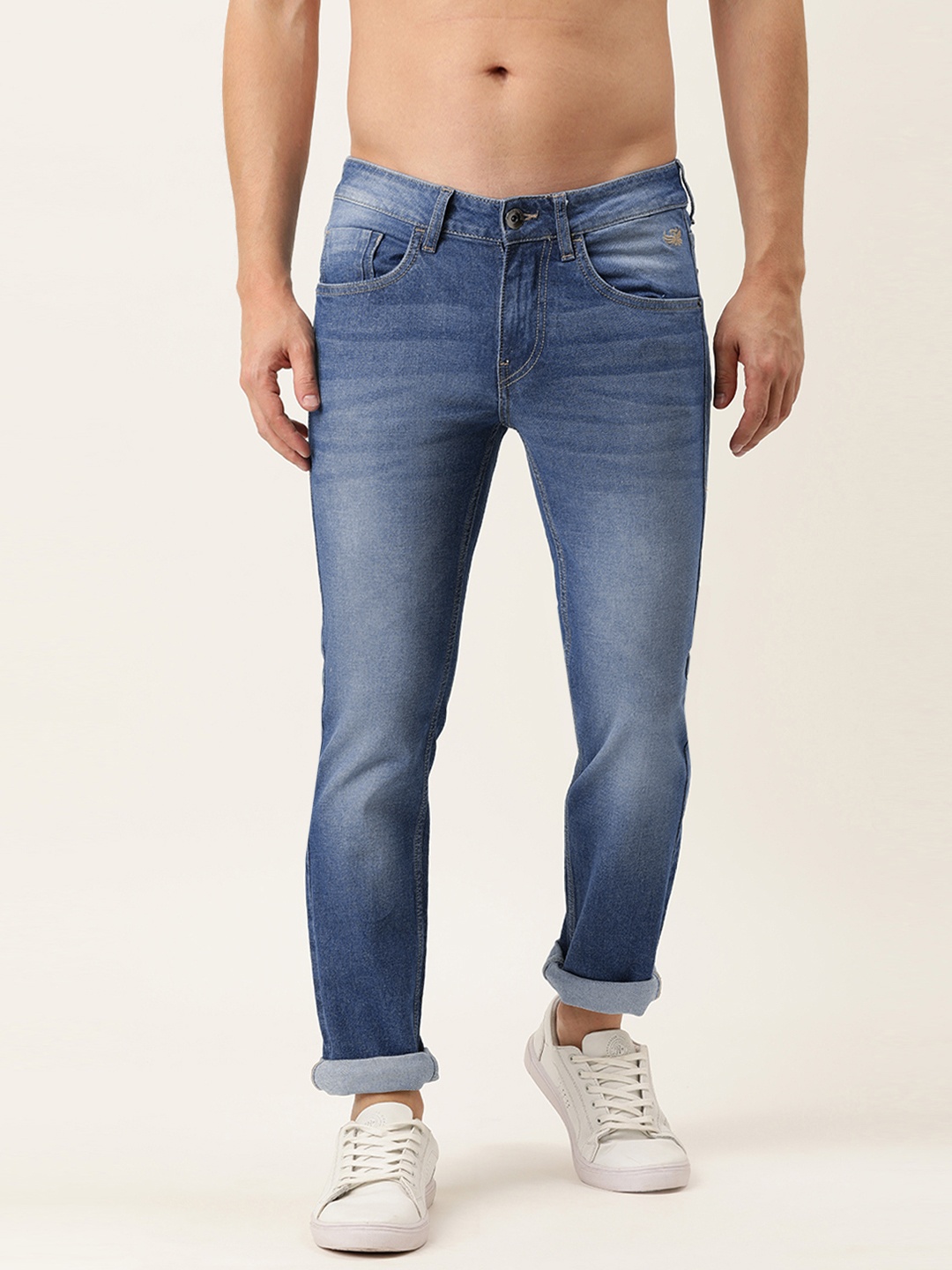 

Flying Machine Men Blue Jackson Skinny Fit Low-Rise Heavy Fade Stretchable Jeans