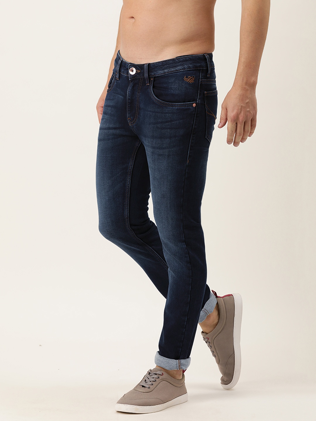 

Flying Machine Men Blue Slim Fit Low-Rise Light Fade Stretchable Casual Jeans