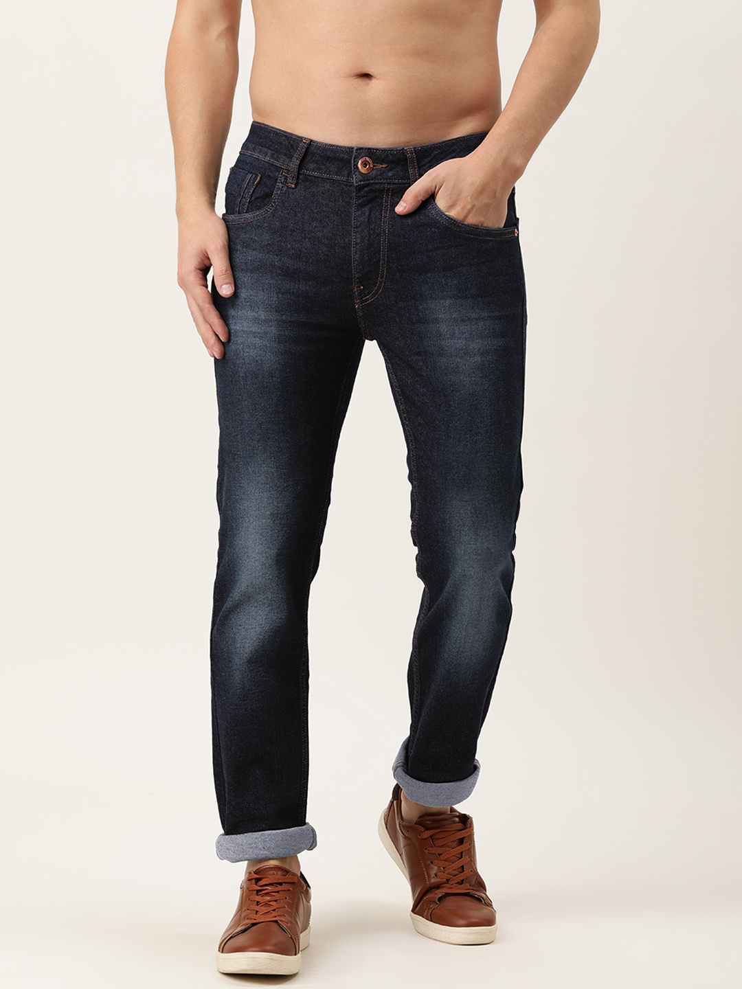 

Flying Machine Men Blue Michael Slim Tapered Fit Light Fade Stretchable Jeans