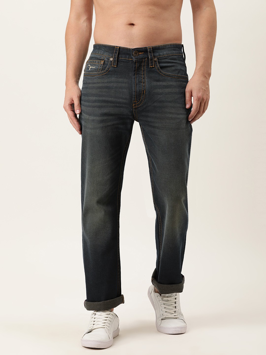 

Flying Machine Men Blue Bruce Slim Fit Mid-Rise Light Fade Stretchable Jeans