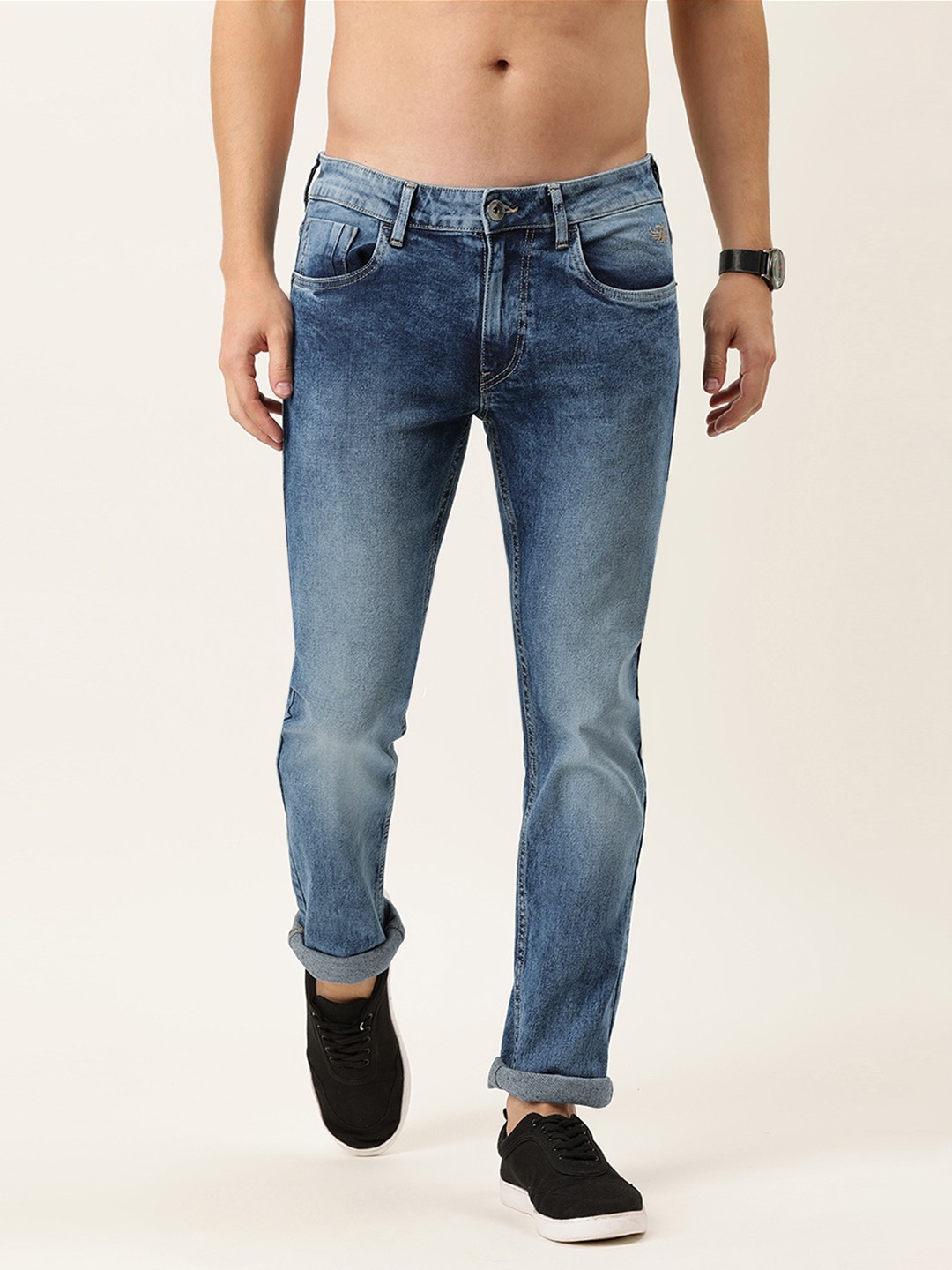 

Flying Machine Men Blue Slim Tapered Michael Fit Light Fade Stretchable Jeans