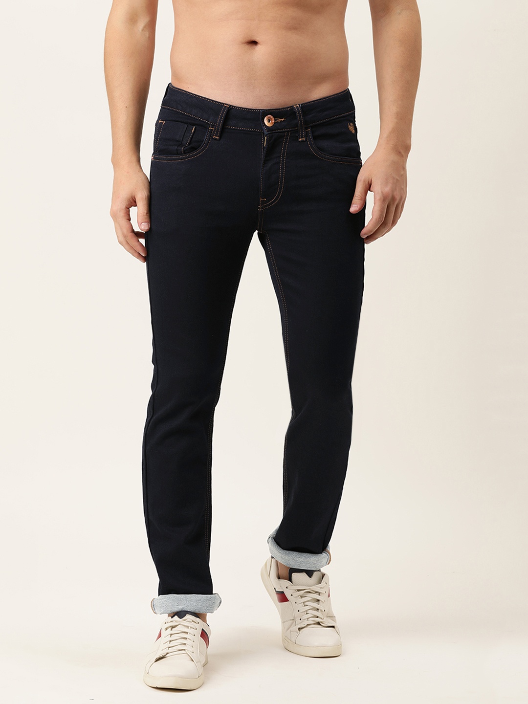 

Flying Machine Men Navy Blue Jackson Skinny Fit Low-Rise Stretchable Jeans