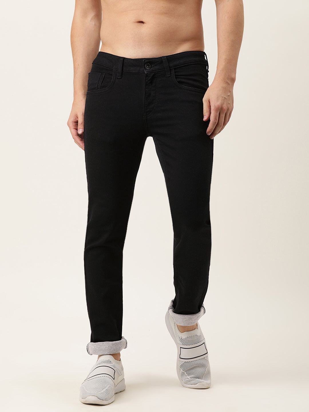 

Flying Machine Men Black Slim Fit Low-Rise Stretchable Casual Jeans