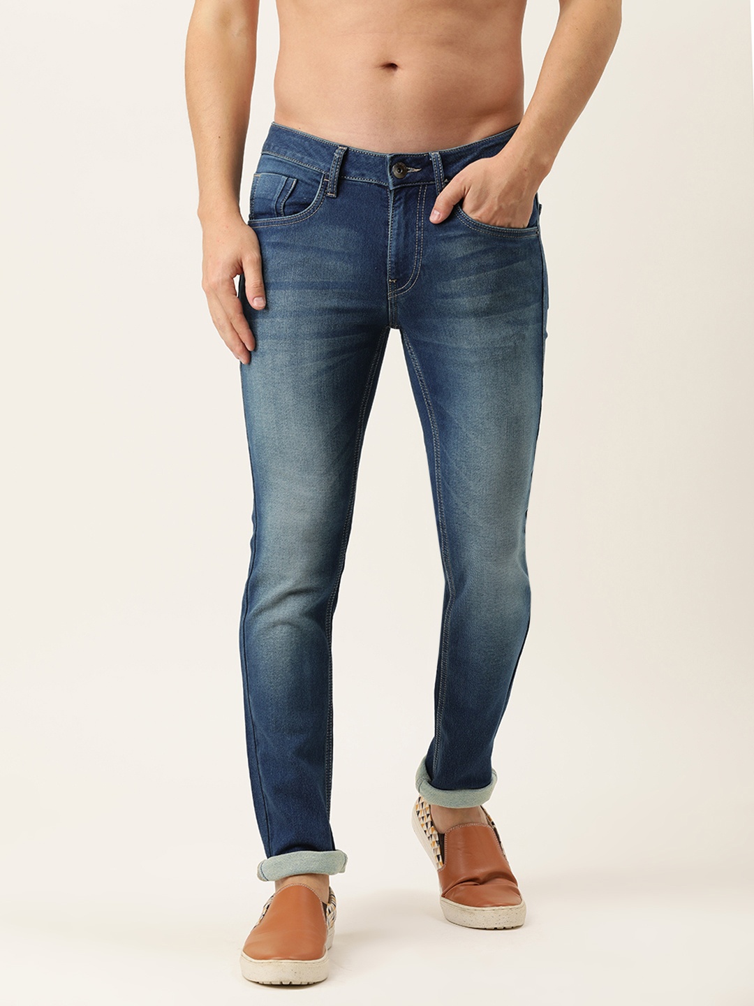 

Flying Machine Men Blue Jackson Skinny Fit Low-Rise Light Fade Stretchable Jeans