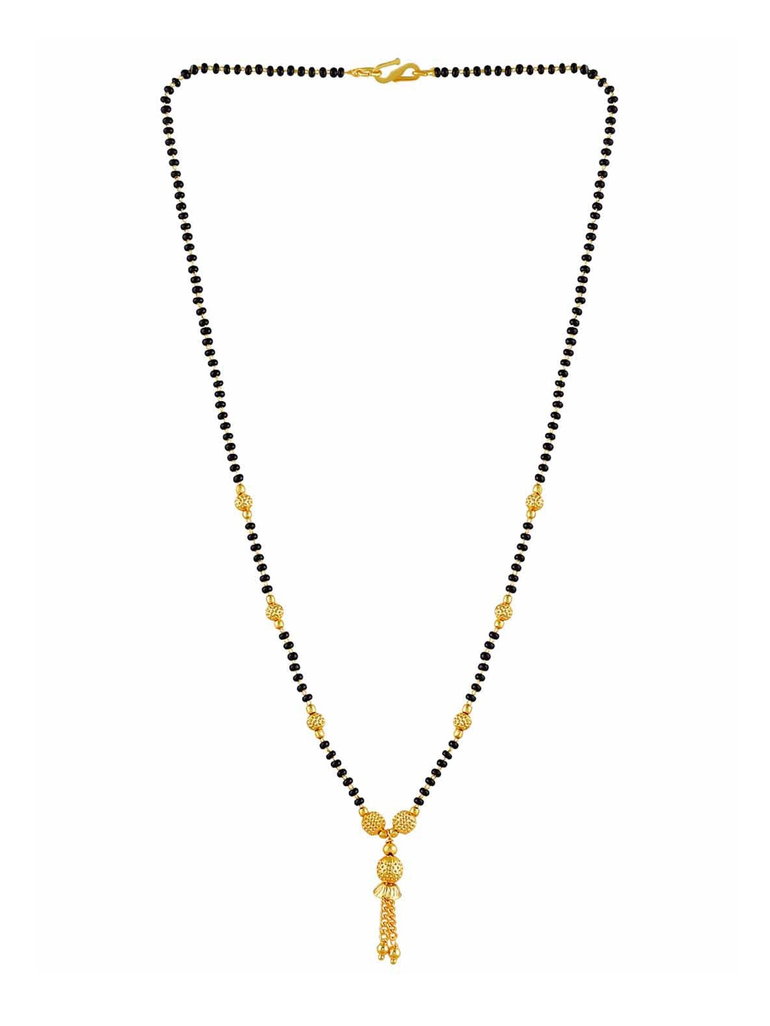 

Brandsoon Multi-Colored Set Of 3 Gold & Black Beaded Mangalsutra