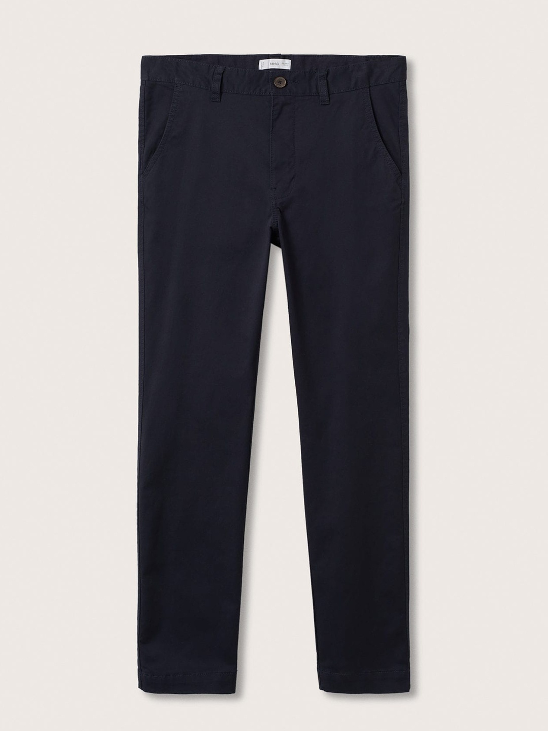 

Mango Kids Boys Navy Blue Solid Stretchable Chinos Trousers