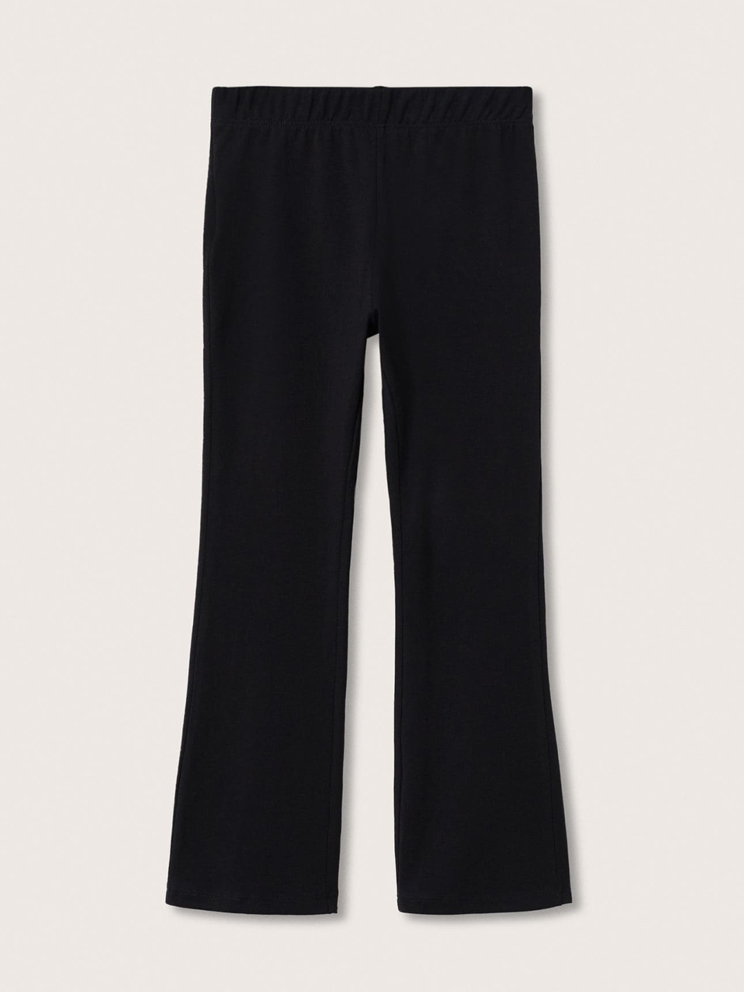 

Mango Kids Girls Black Solid Flared Ankle-Length Leggings