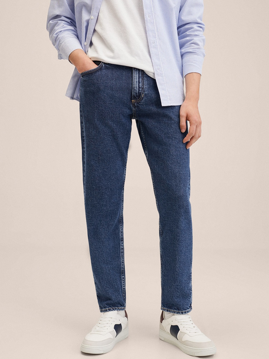 

MANGO MAN Blue Ben Tapered Fit Stretchable Jeans