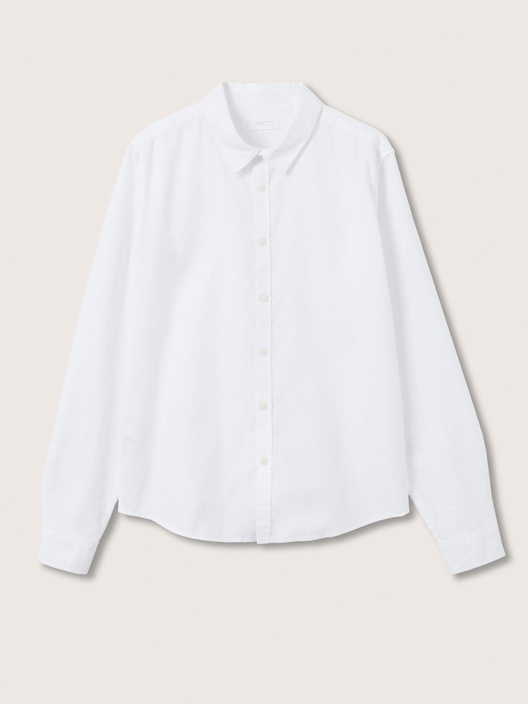 

Mango Kids Boys White Solid Pure Cotton Casual Shirt