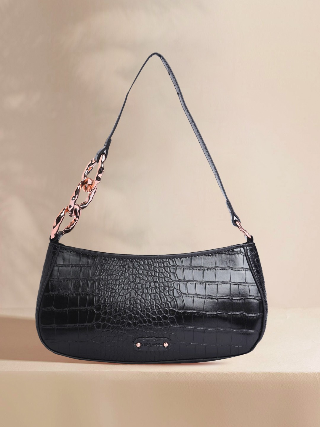 

Vero Moda Black Textured Handheld Bag