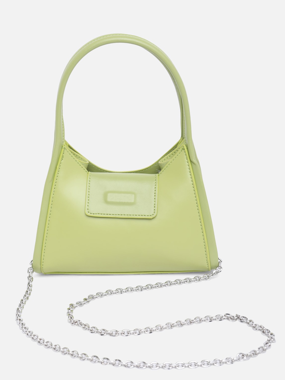

Vero Moda Women Green PU Oversized Structured Shoulder Bag