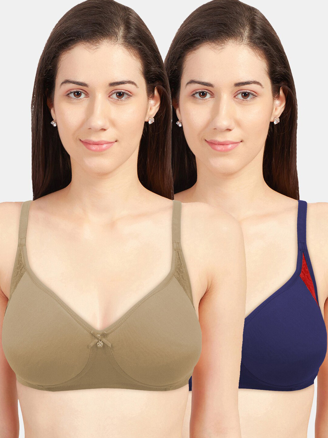 

Sonari Nude-Coloured & Purple Non Padded Bra