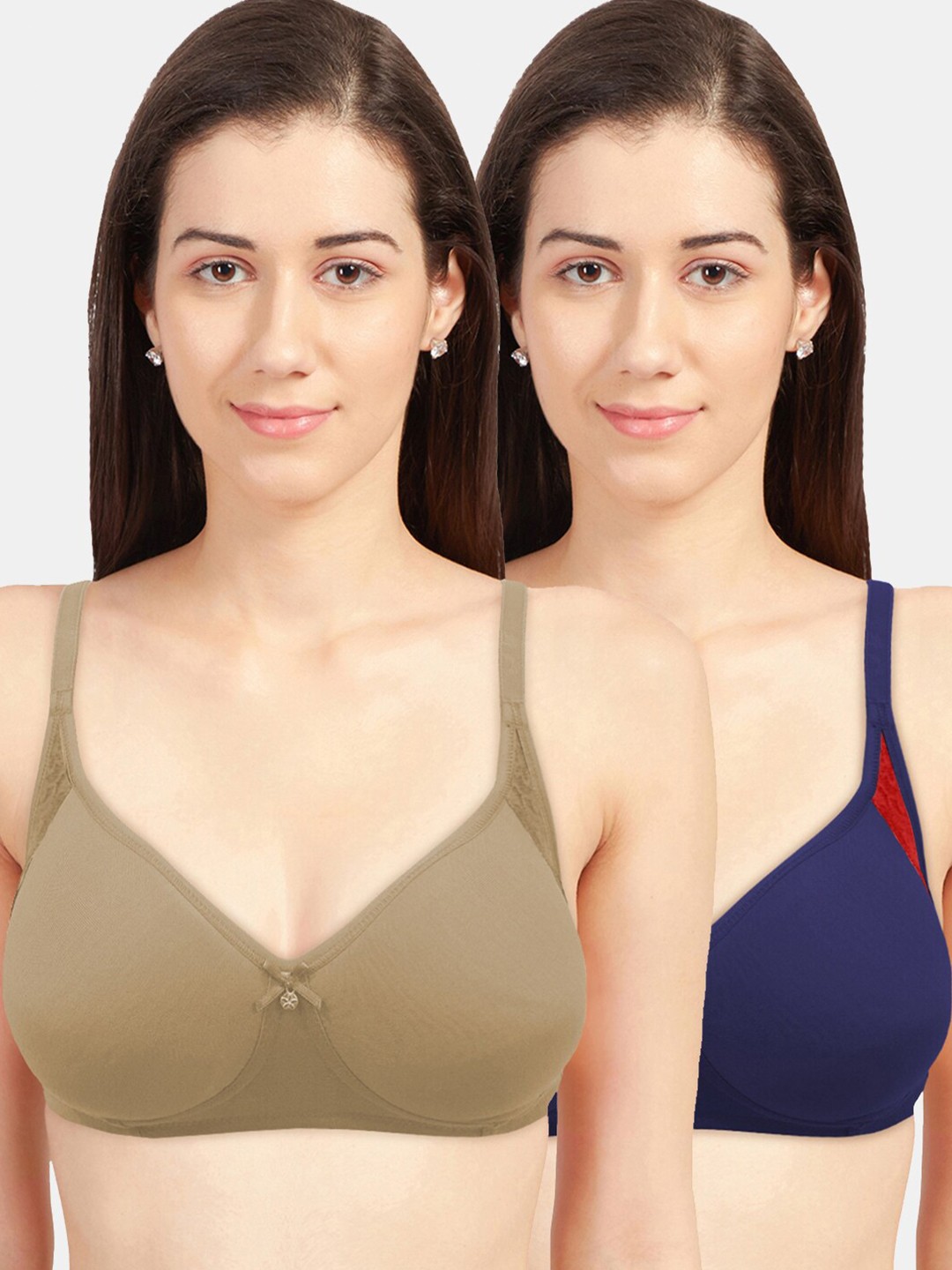 

Sonari Assorted Non Padded Seamless Everyday Bra Set Of 2