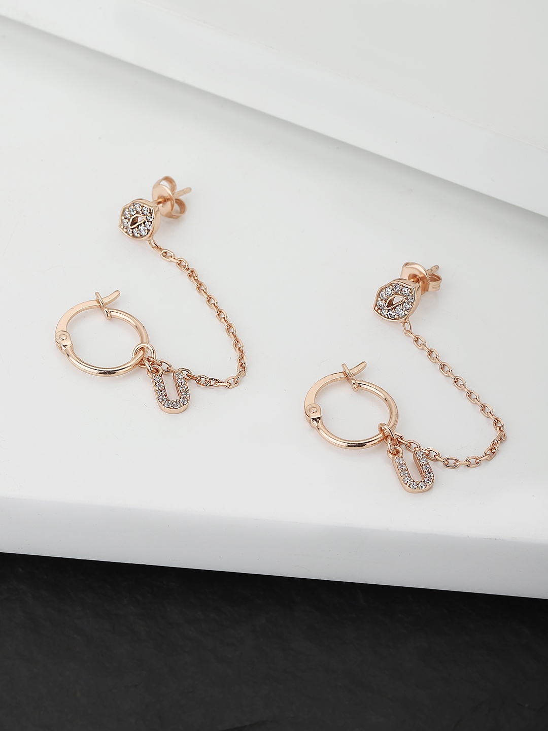 

Carlton London Rose Gold-Plated Contemporary Ear Cuff Earrings