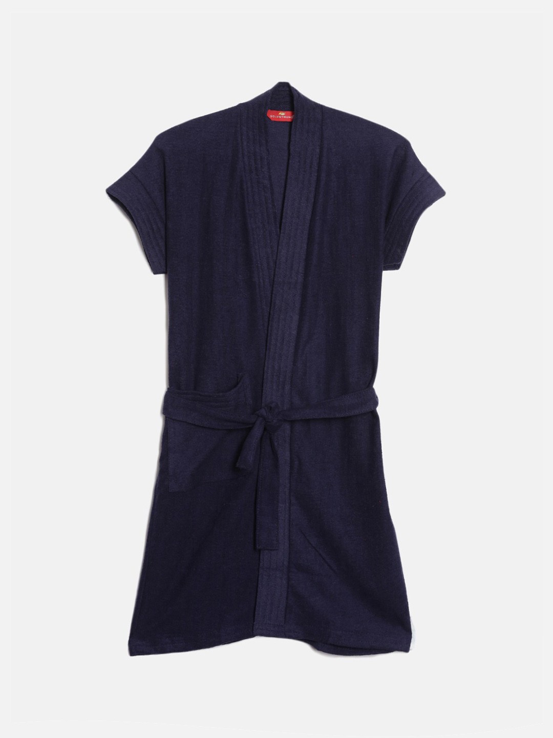 

GOLDSTROMS Girls Navy Blue Solid Bath Robe