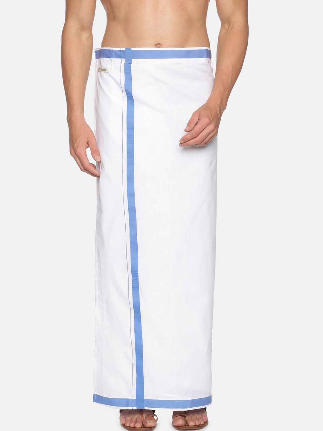 

Sethukrishna Men White Solid Cotton Dhotis