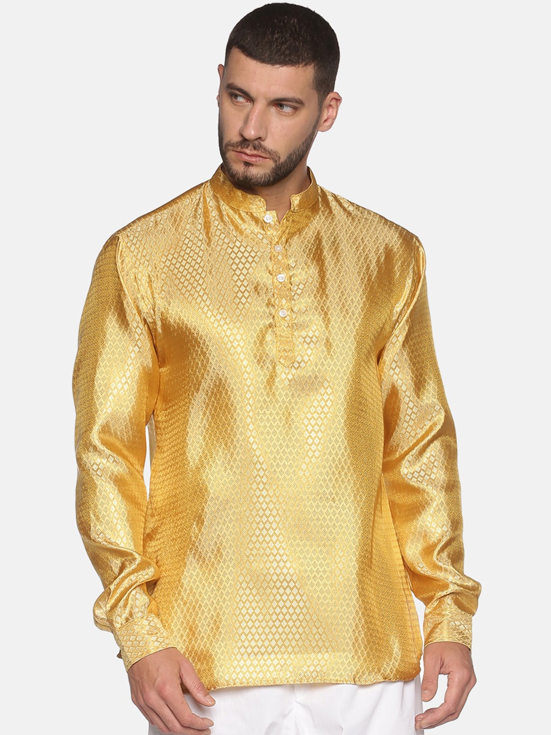 

Sethukrishna Men Gold-Toned Kurta