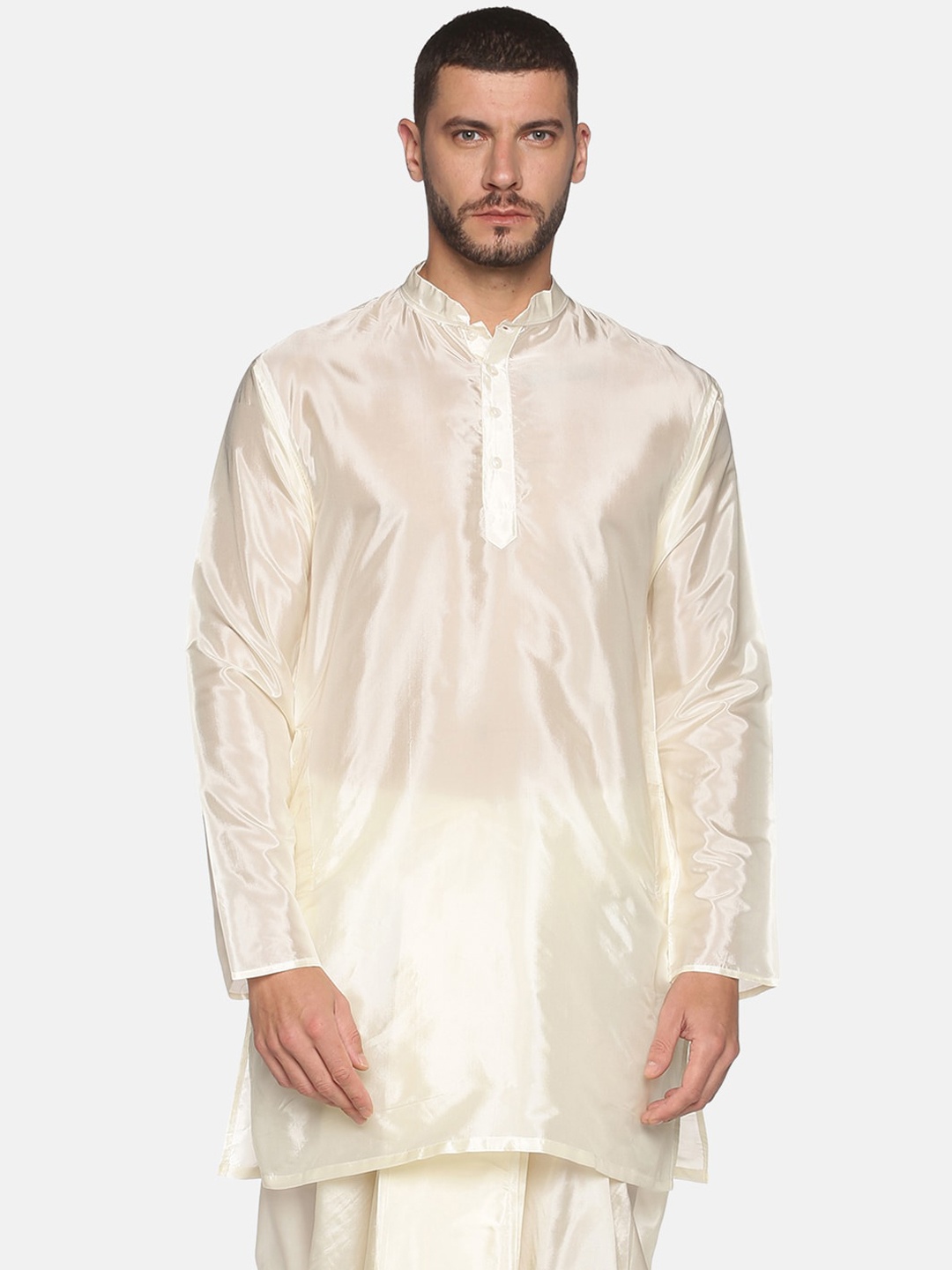 

Sethukrishna Men Cream-Coloured Kurta