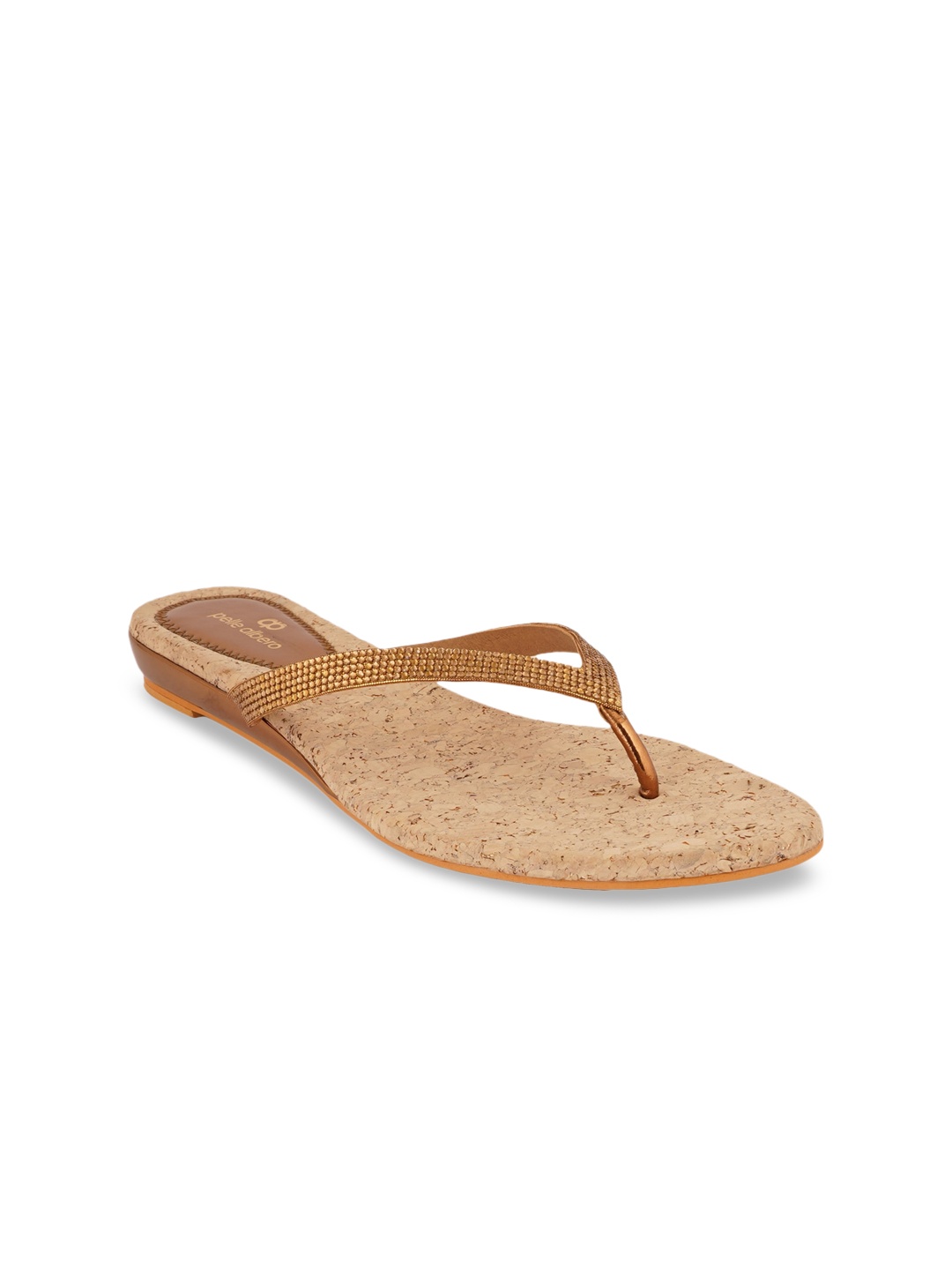 

pelle albero Women Beige Textured Open Toe Flats