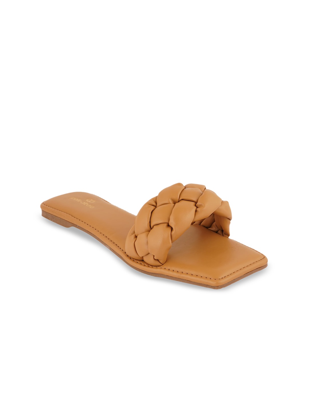 

pelle albero Women Beige Braided Open Toe Flats