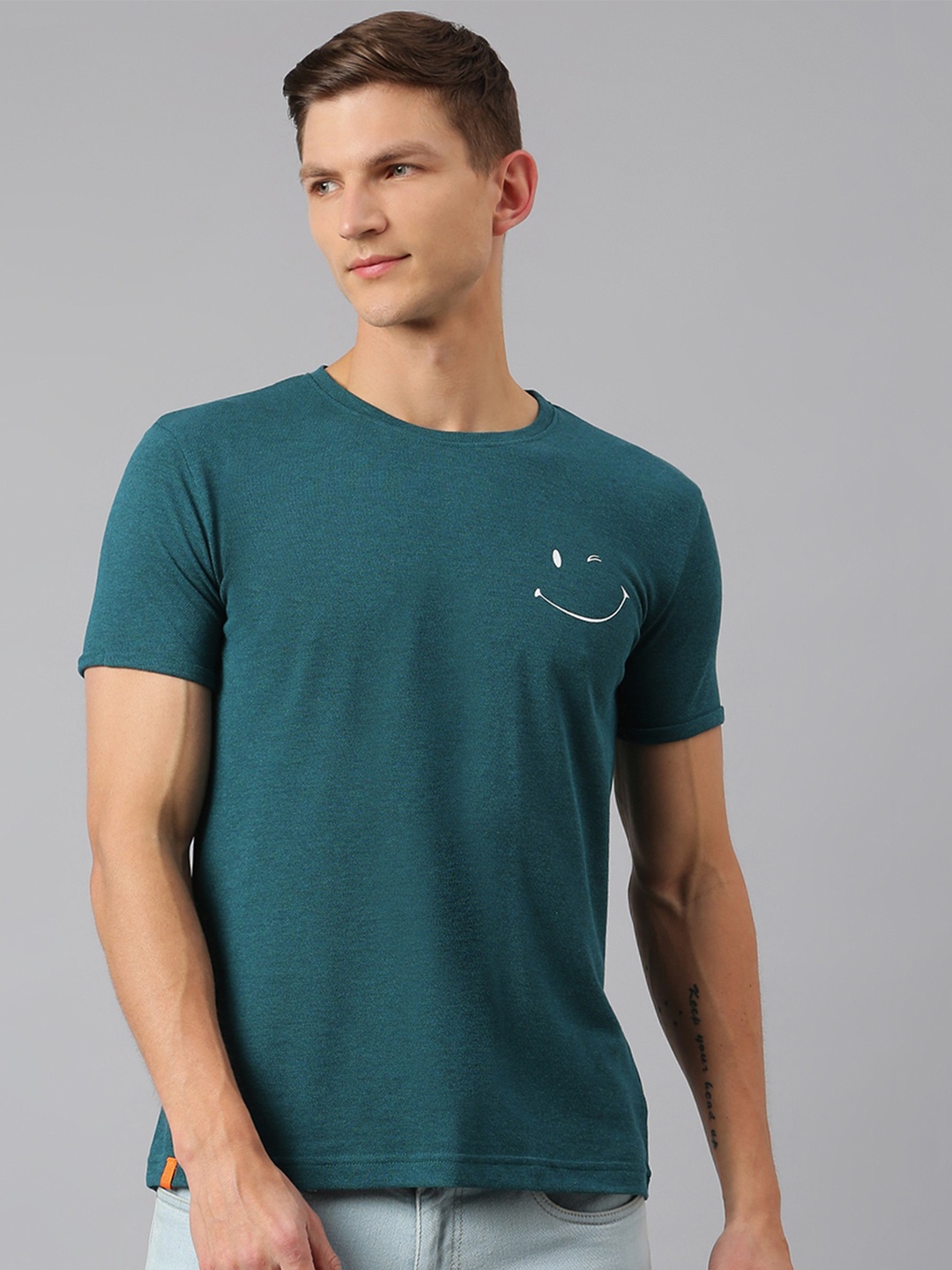 

Thomas Scott Men Teal T-shirt