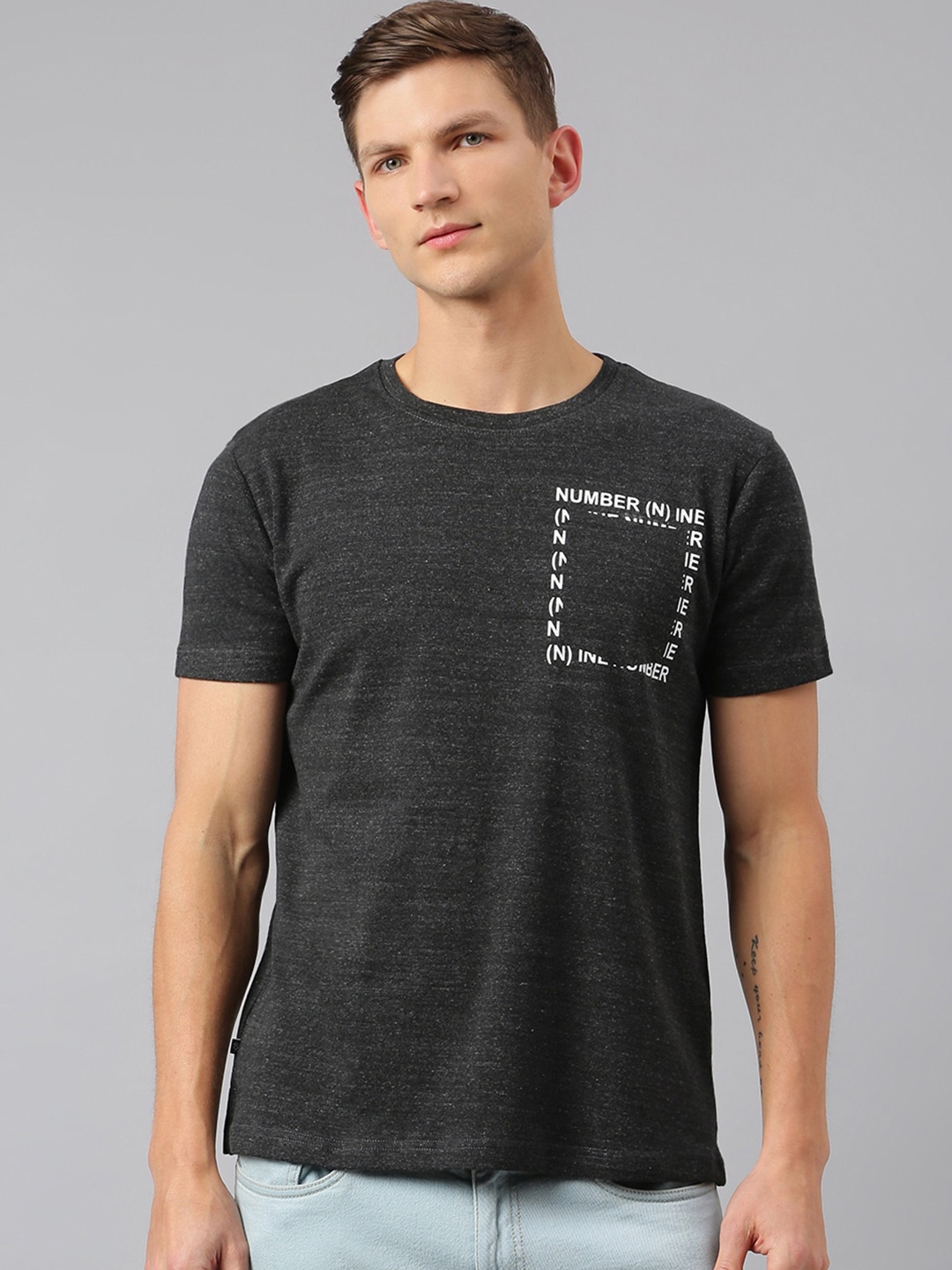 

Thomas Scott Men Grey Pockets Sustainable T-shirt