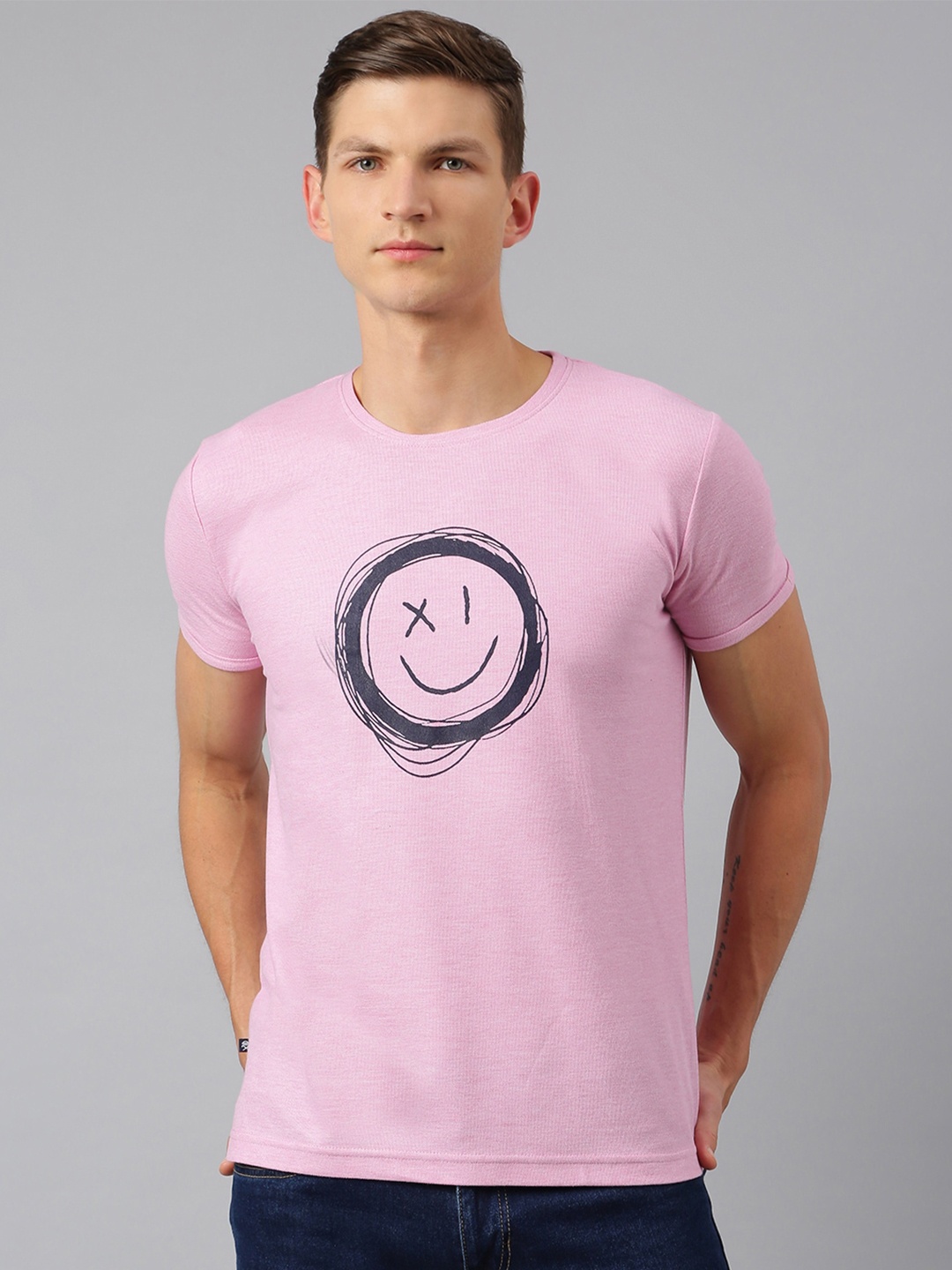 

Thomas Scott Men Pink Graphic Printed Sustainable T-shirt
