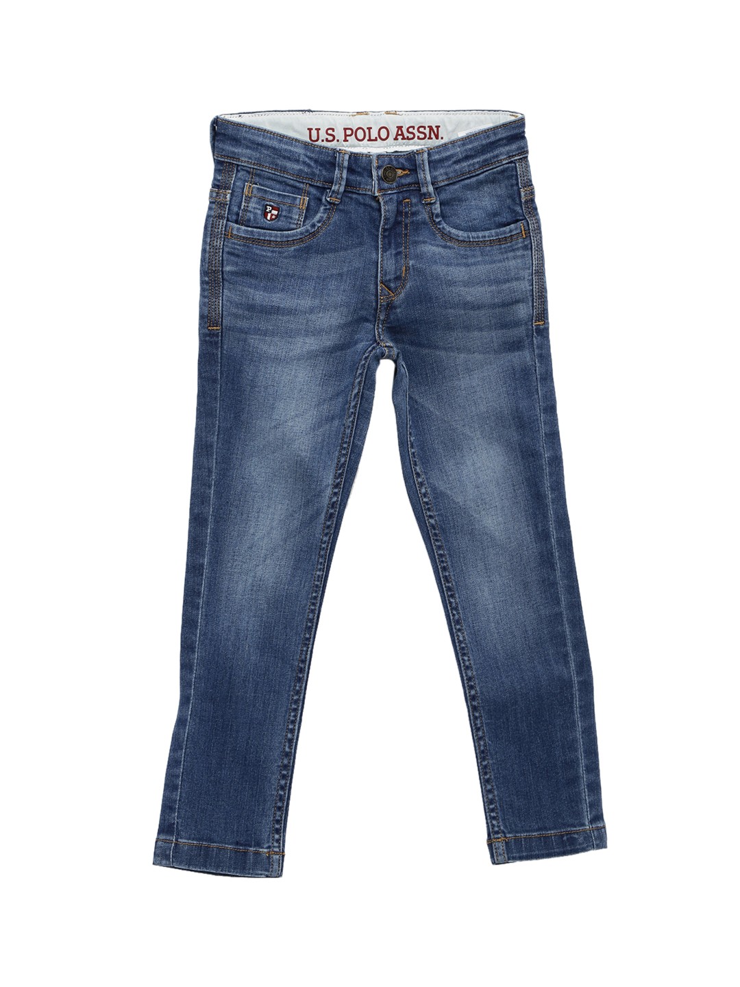 

U.S. Polo Assn. Kids Boys Blue Slim Fit Washed Jeans