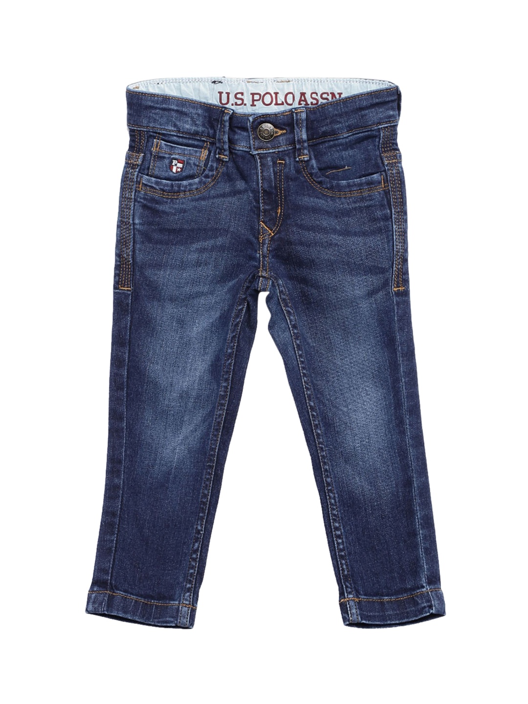 

U.S. Polo Assn. Kids Boys Blue Slim Fit Stretchable Jeans