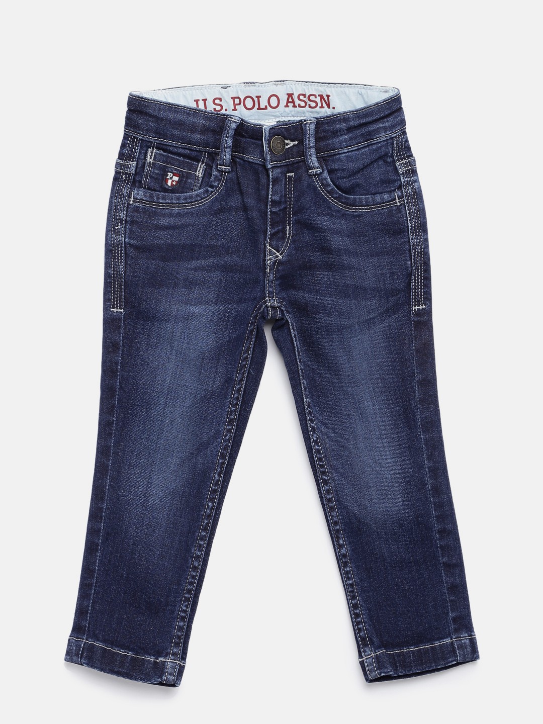 

U.S. Polo Assn. Kids Boys Blue Slim Fit Stretchable Jeans