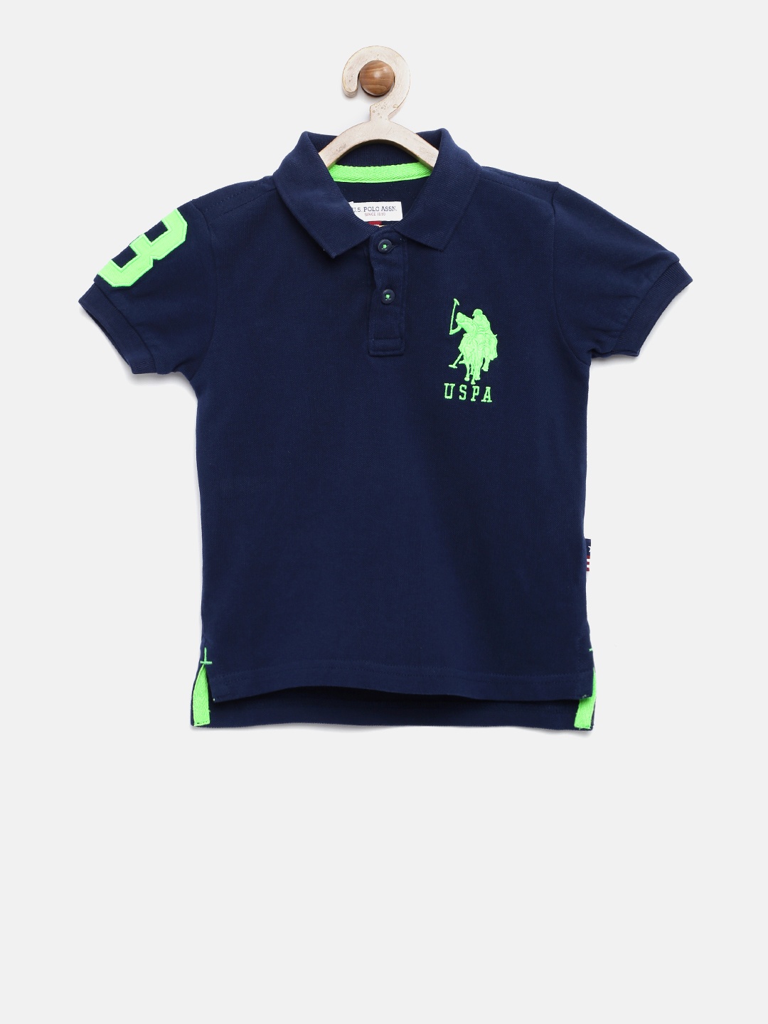 

U.S. Polo Assn. Kids Boys Navy Polo Pure Cotton T-shirt, Navy blue