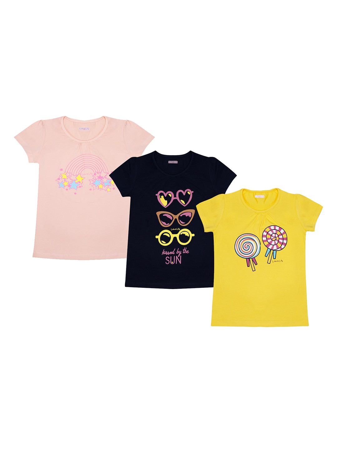 

Luke & Lilly Girls Pack of 3 Printed T-shirts, Multi