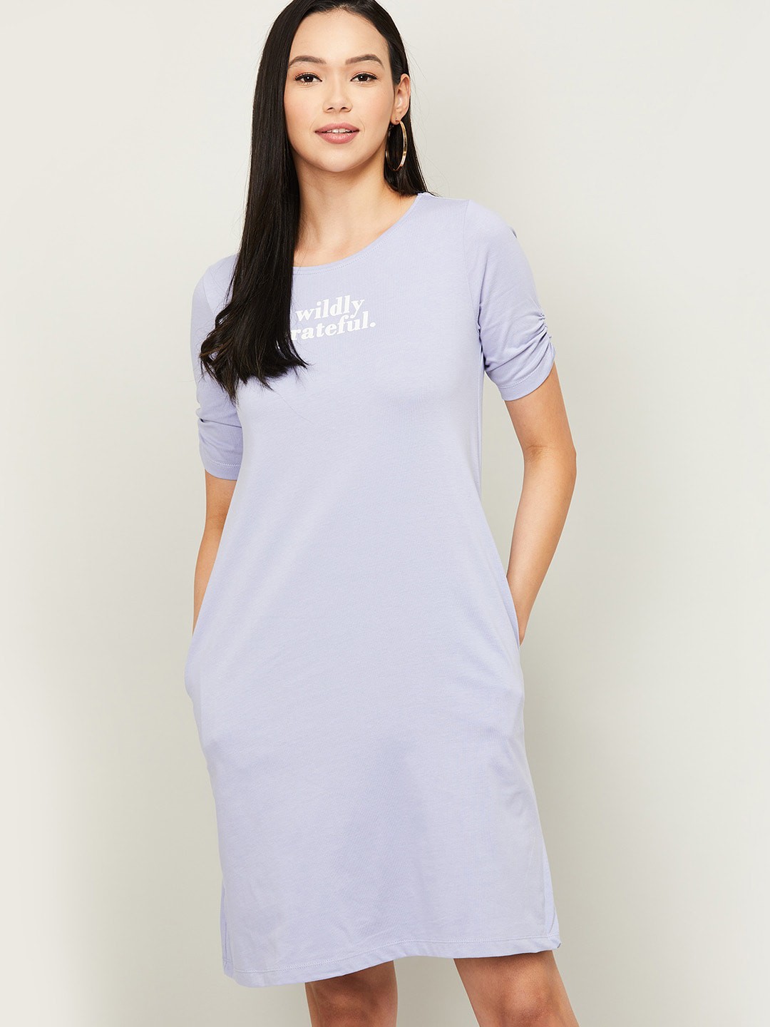 

Fame Forever by Lifestyle Women Lavender T-shirt Dress