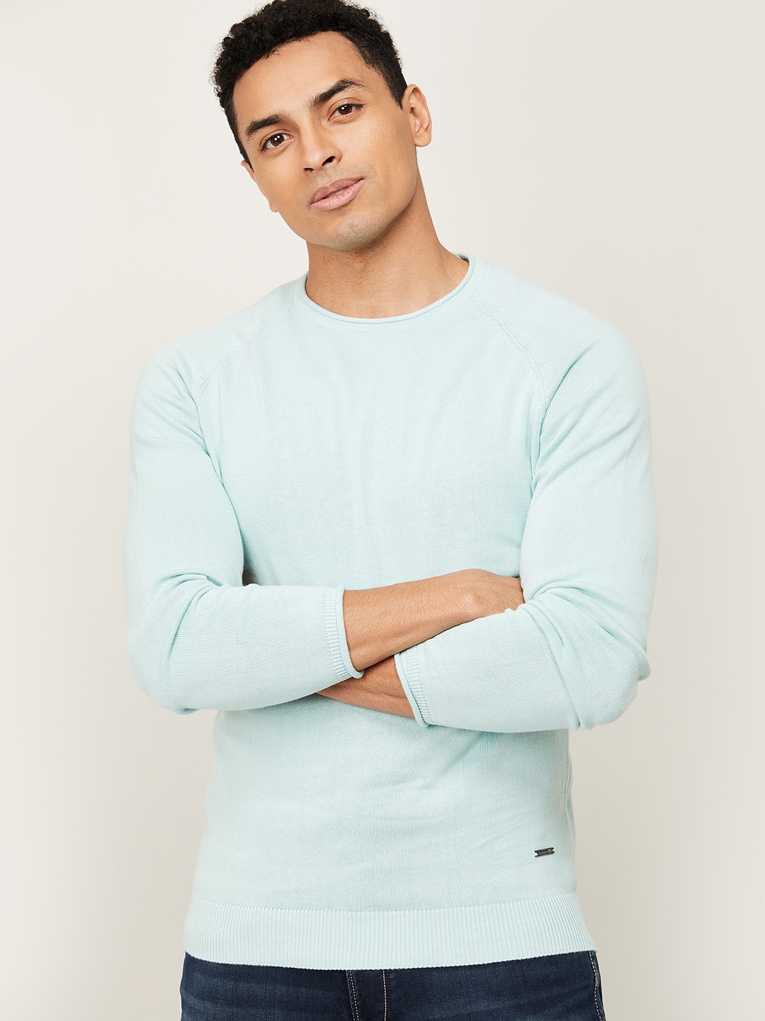 

Bossini Men Green Cotton Sweatshirts
